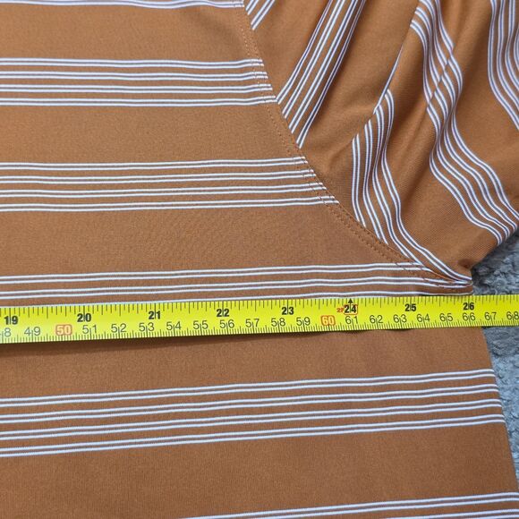 Nike Golf Tour Performance Dri-Fit Polo Shirt XXL 2XL Striped Burnt Orange - Picture 5 of 6